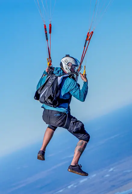 Flying in M87 gear