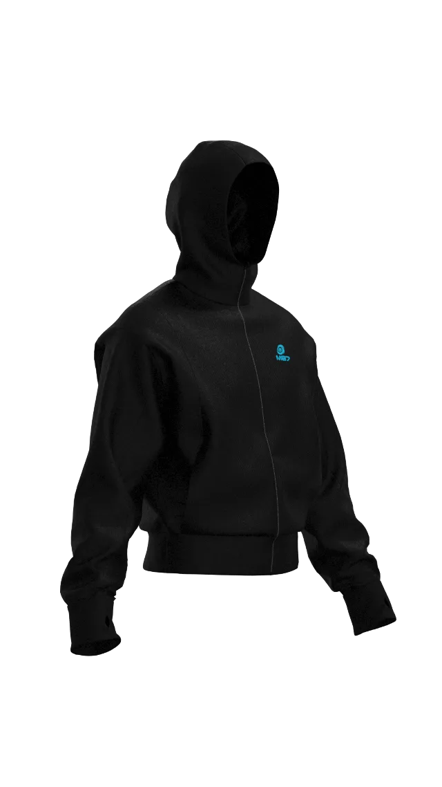 M87 ZIP UP BOMBER HOODIE BLACK