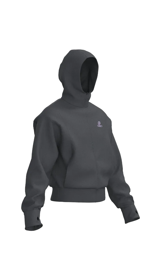M87 ZIP UP BOMBER HOODIE GREY